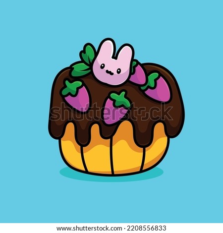 Dessert Cartoon Mascot Vector Design Flat Cute Smile Expression Ice Cream Cake Candy