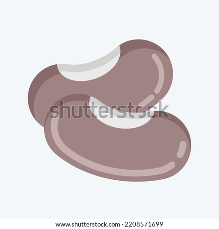 Icon Kidney Beans. suitable for Nuts symbol. flat style. simple design editable. design template vector. simple illustration