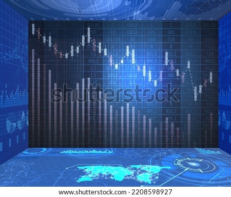 Abstract illustration with charts and graphs