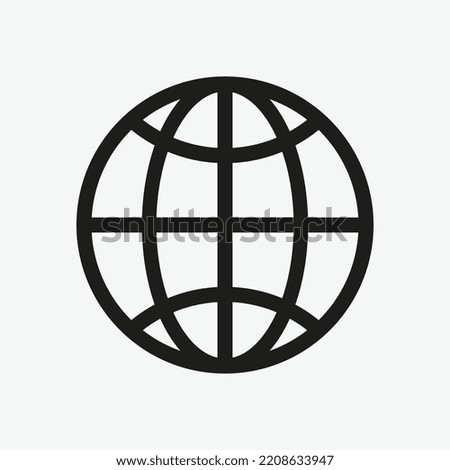 World Symbol, Global Icon Vector Template For Web, Computer And Mobile App
