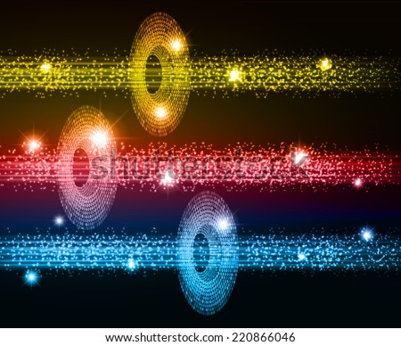 colorful Light Abstract Technology background for computer graphic website and internet, circuit board. 