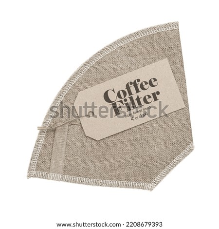 Gray coffee filter isolated in a white background