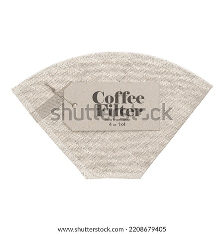 Gray coffee filter isolated in a white background