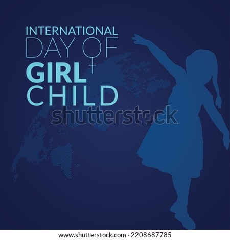 International Girl Child Day. International Day of Girl Child. Illustration Template Royalty-Free Stock Photo #2208687785