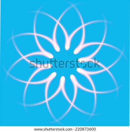 Blue background with Fire Flower vector