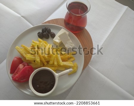 fast food home and mixed breakfast