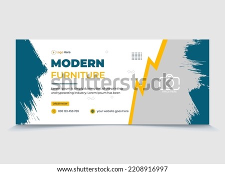 Modern Furniture Facebook Cover page any Web Banner header page Template for business promotion