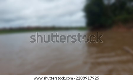 Defocus abstrack background of bian river crossing Merauke Papua