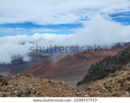 haleakala national park volcano summit at ten thousand feet in Maui Hawaii september 2022