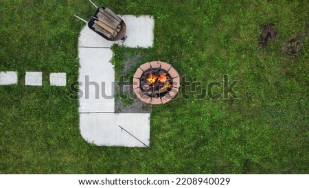 An above picture of a fire pit in Horca, Colorado.