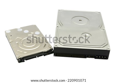 Hard drive isolated on white background