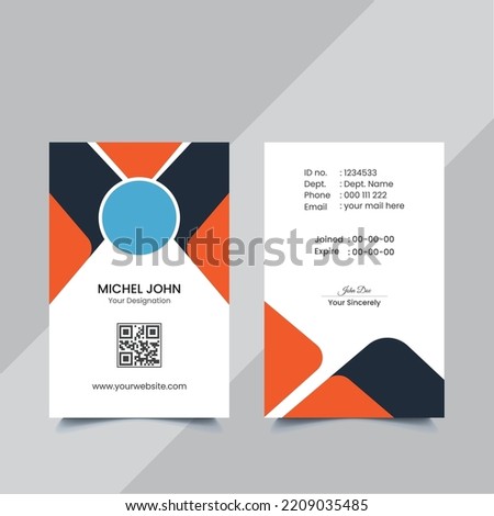 Creative modern corporate office School Id card template