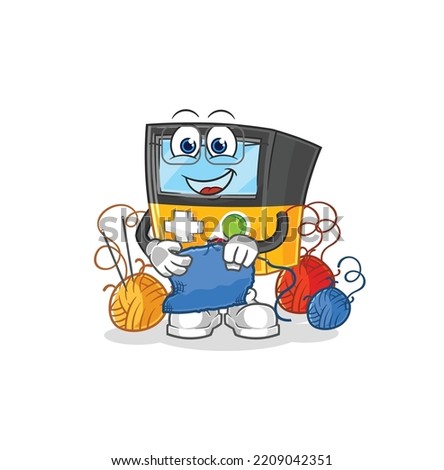 the gameboy tailor mascot. cartoon vector