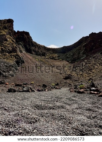 Volcan del cuervo and lava in Lanzarote