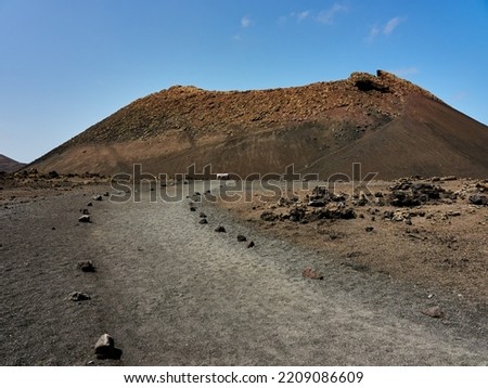 Volcan del cuervo and lava in Lanzarote
