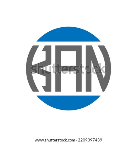 KAN letter logo design on white background. KAN creative initials circle logo concept. KAN letter design.