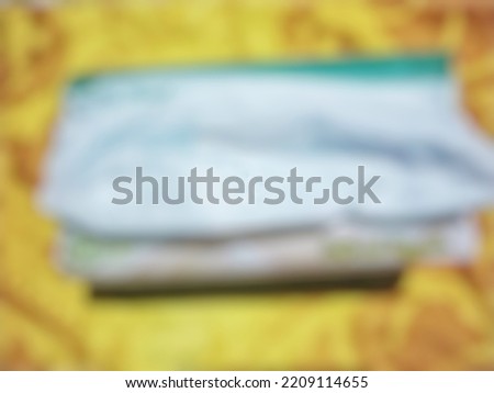 defocused abstract background photo with tissue box wrap