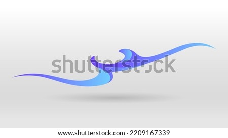 Graphic dynamic movement wave element abstract vector background