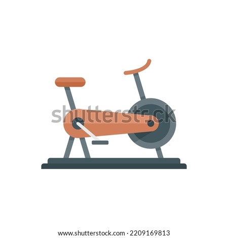 Muscle exercise bike icon. Flat illustration of Muscle exercise bike vector icon isolated on white background