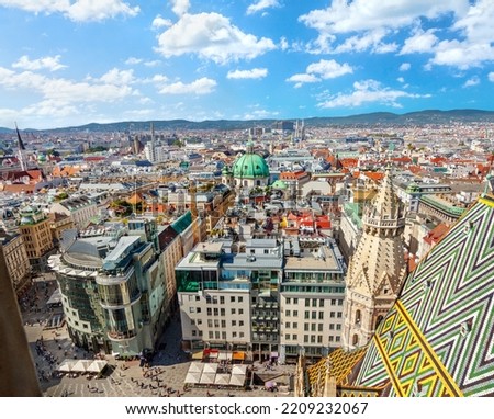 View from Saint Stephen Cathedral in Vienna, Austria Royalty-Free Stock Photo #2209232067