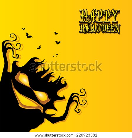 vector happy halloween card design template. halloween poster for party or greeting card