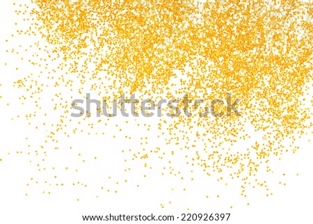 golden glitter sparkle on black background
