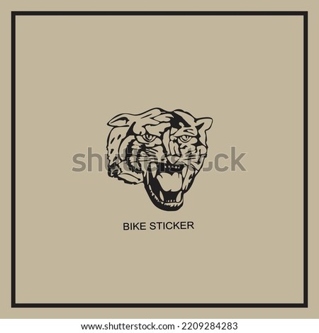 Black Clip art Tiger Logo Bike and Car Vinyl Decal Sticker Vector Image Download.