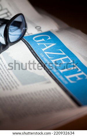 Turkish newspaper with very shallow depth of field - Specially designed for stock photography