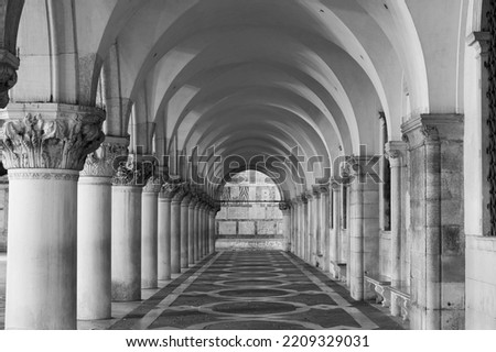 details of historical architecture in Venice, Italy Royalty-Free Stock Photo #2209329031