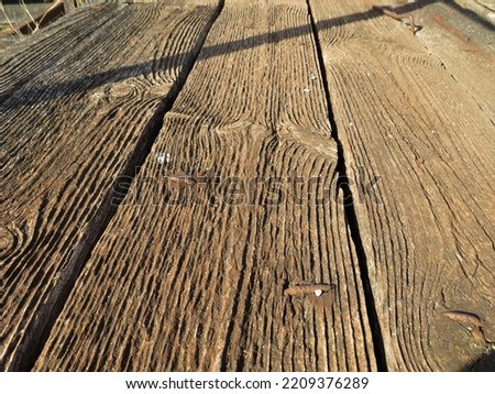 beautiful texture of old wooden boards on an autumn day