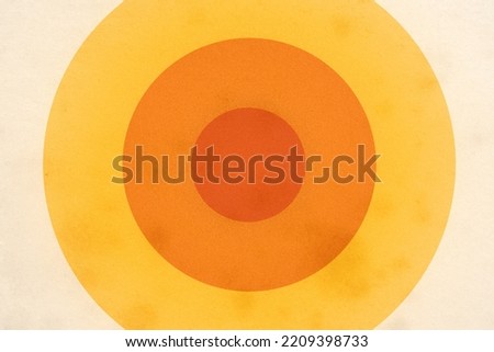 abstract vintage background with circles on old retro paper texture