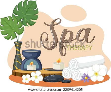 Spa therapy banner design illustration