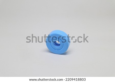 Blue Circle Made of Plastic Material for Children's Toy Wheels.
