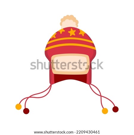 Winter skiing hat with stars