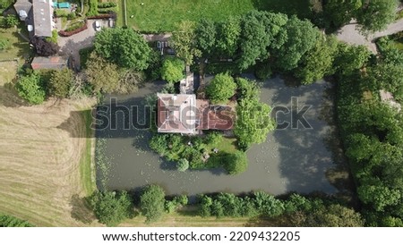 Old castle tower in a landscape park in Vleuten the Netherlands