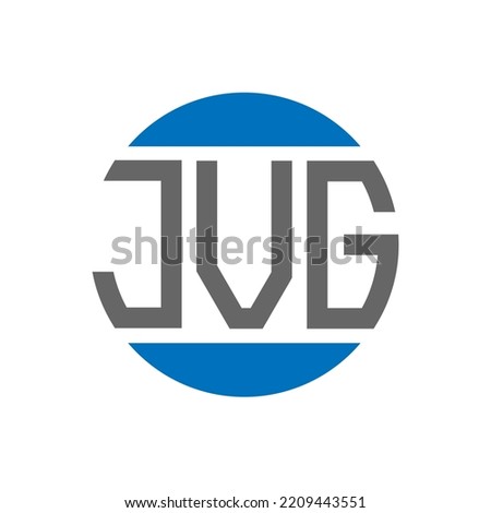 JVG letter logo design on white background. JVG creative initials circle logo concept. JVG letter design.