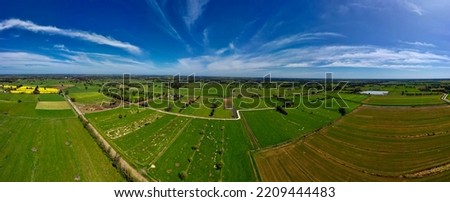 Panoramic picture of rural landscape