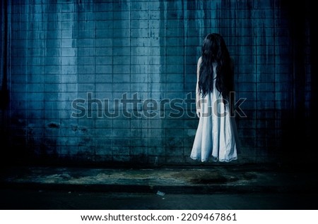 horror movie concept, woman ghost Royalty-Free Stock Photo #2209467861