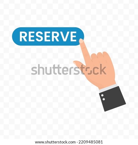 Vector illustration of press the reserve button icon sign and symbol. colored icons for website design .Simple design on transparent background (PNG).