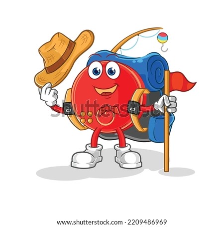 the power button scout vector. cartoon character
