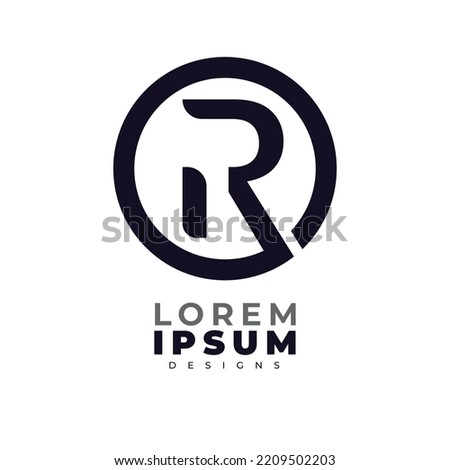 Minimalist Abstract Initial letter R logo. This logo incorporate with abstract letter in the creative way.It will be suitable for which company or brand name start those initial.