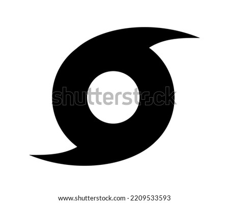 Vector illustration of Hurricane symbol icon on white background. Royalty-Free Stock Photo #2209533593