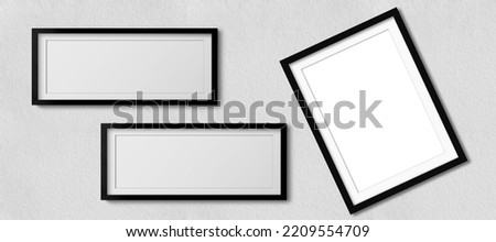 Realistic picture frame collage isolated on white background. Perfect for your presentations. wall interior with photo frame collage.