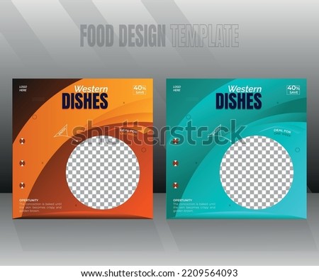 A4 modern commercialPromotional food design vector template. Newest own concept food design template. 