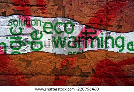 Eco warming grunge concept