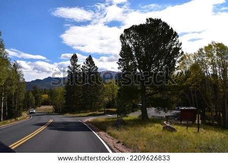 Colorado road view in fall