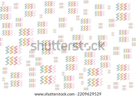 Romantic Zigzag seamless patterns vector design It\'s a form created by freehand merging. Create beautiful fabric patterns designed for print used in the ,wallpaper,paper,fabric, fashion industry