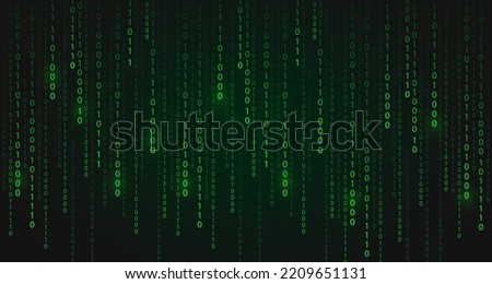 Matrix style. Binary code. Programming code. Falling numbers Royalty-Free Stock Photo #2209651131