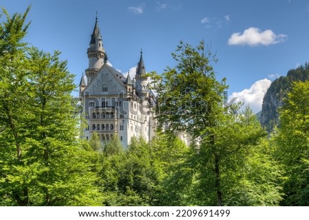Neuschwanstein Castle, Schwangau, East Allgäu, Allgäu, Swabia, Oberbayern, Bavaria, Germany Royalty-Free Stock Photo #2209691499