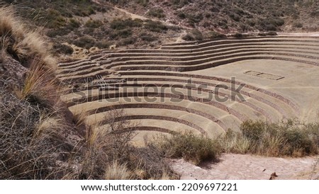 The Moray Archeology Center. The site is presented as an amphitheater and agricultural terraces to produce several natural and food products